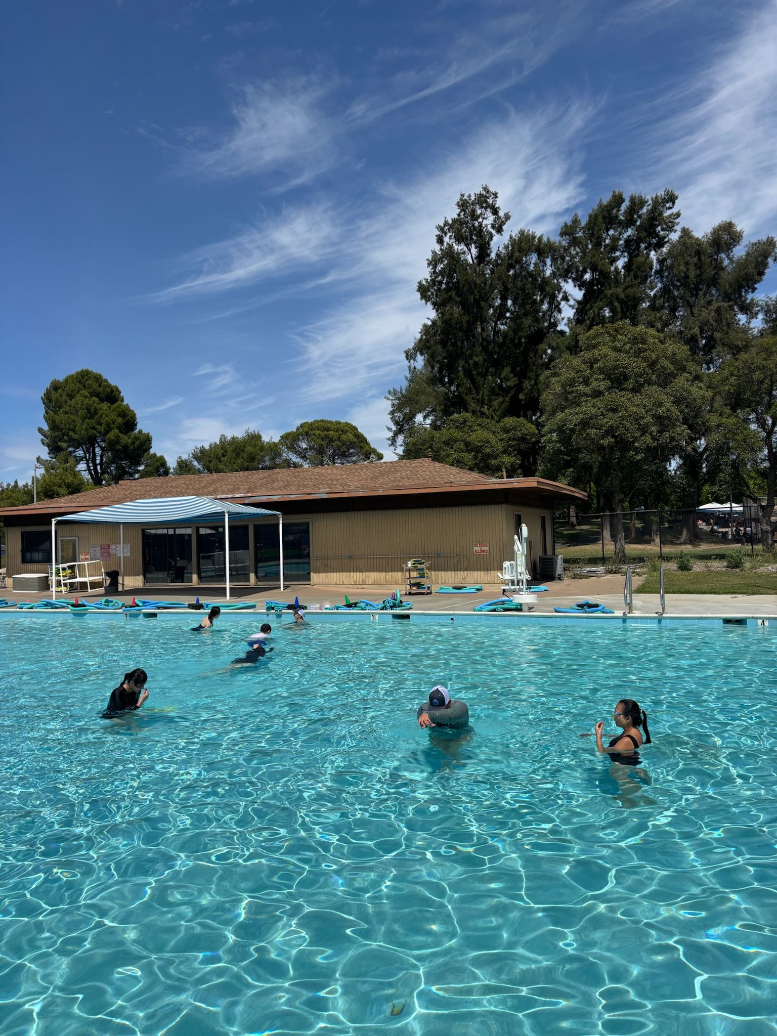 SWAG instructors with participants at the Davis Community Pool